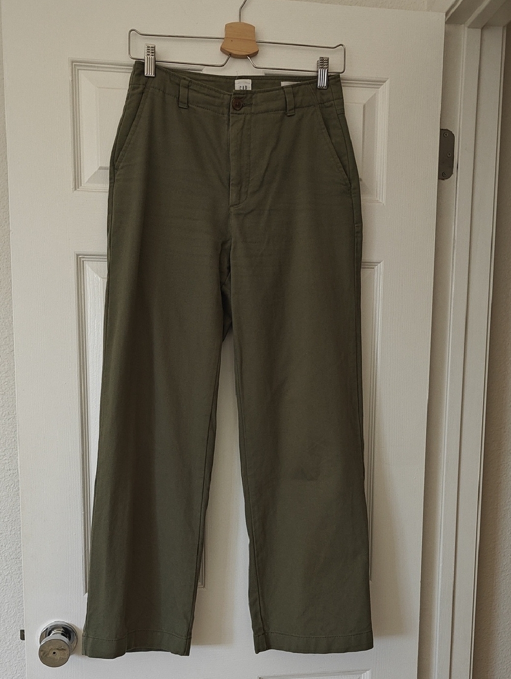 GAP Olive Green Wide Leg Chino Pants